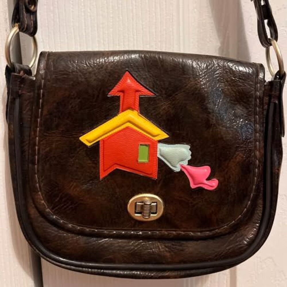 Title: Vintage Y2K Whimsical Fairy Tale House Crossbody Purse